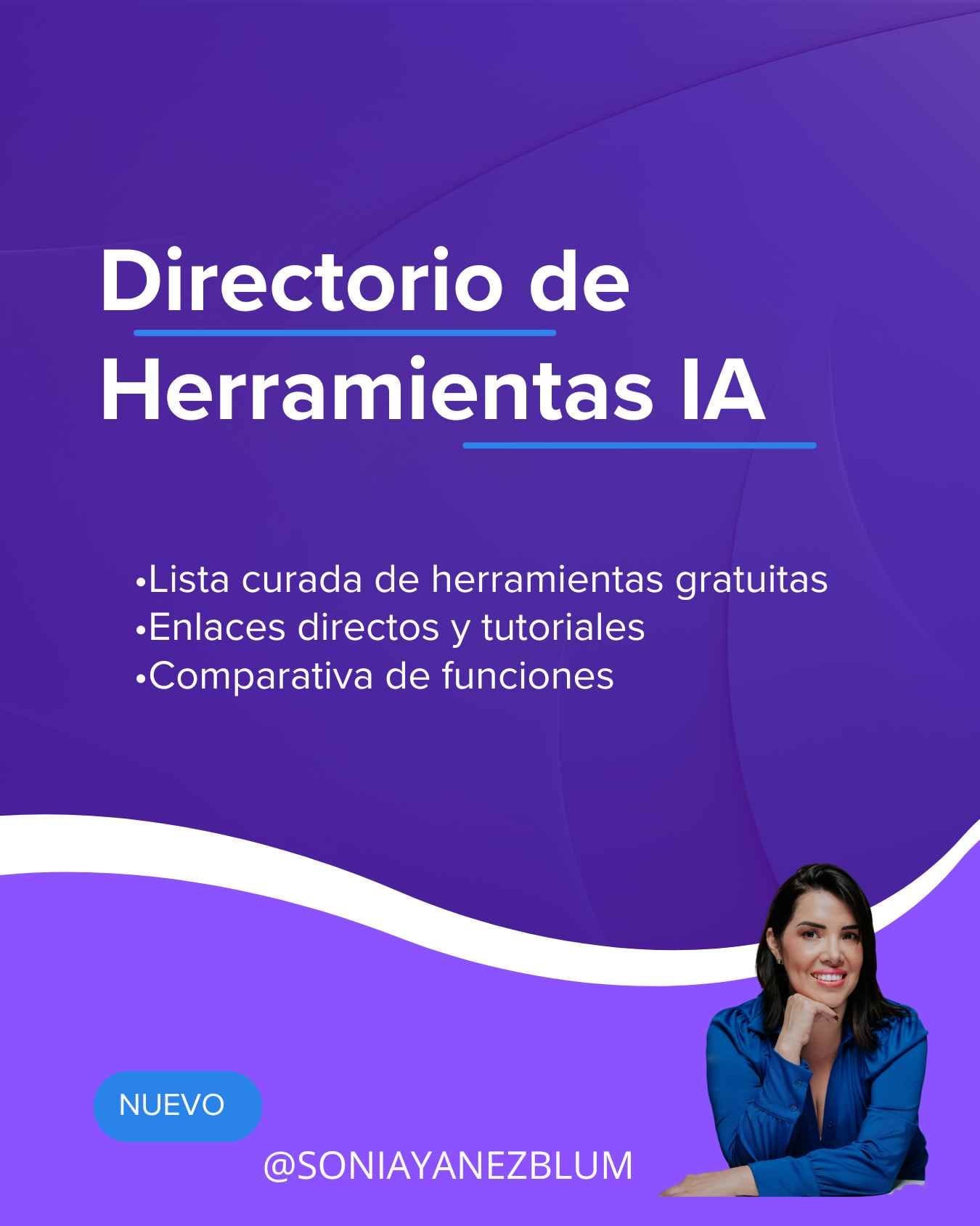 Directorio de herramientas IA con tutoriales